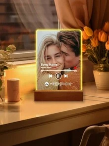1pc Custom Music Plaque, Personalized Acrylic Plaque, Custom Couple Song Gift, Custom Album Cover, Personalized Picture Frames, Custom Song Poster, Custom Plaque Photo, Personalized Music Poster