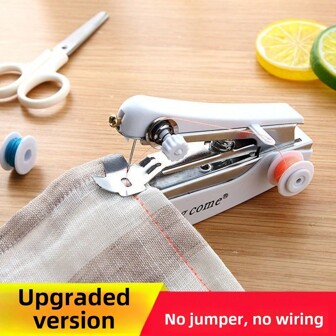 Bärbar handhållen mini manuell symaskin, multifunktionell hushållssymaskin