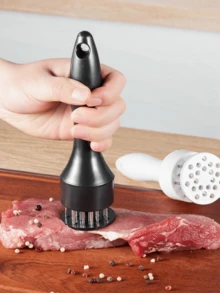 1pc Stainless Steel Meat Tenderizer With 24 Blades, Kitchen Meat Tenderizing Tool, Suitable For Beef, Turkey, Steak, Pork - Multicolor - View 10