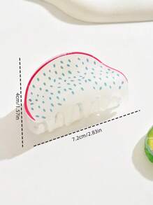 1 pieza Pinza de pelo de acrílico con diseño creativo de fruta, pinza de pelo linda adecuada para uso diario casual, accesorios para el cabello de verano - Multicolor - Ver 4