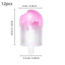 12pcs Box Ornament Container Transparent Candy Holders Clear Boxes Clear Container Pink Candy Stand Popsicle - Multicolor - View 3