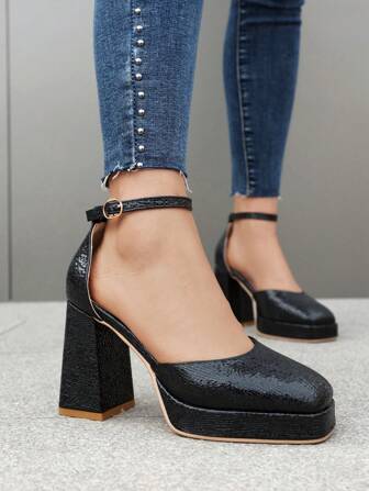 Nouvelles chaussures à talons pour femmes de style coréen sexy babies, talons épais à haut talon imperméables et plateforme, idéales pour l'automne