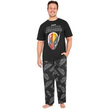 Marvel Deadpool And Wolverine Pyjama Set Soft Comfortable PJ Loungewear Gift - Black - View 1