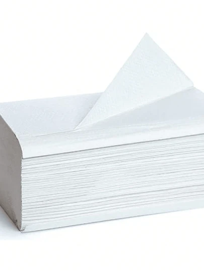 Kit com 2 Toalhas de Papel Intercaladas, Pacote de Papel Intercalado de Múltiplas Camadas com 1000 Folhas para Secar as Mãos, 20cm x 20cm, Alta Resistência, Cozinha, Banheiro, Casa, Fornecedores Domésticos