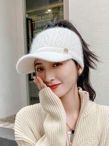 1pc Women's Beret Hat - Stylish Versatile Fisherman Cap With Short Brim, Foldable Design For All Seasons, Sun Protection, Stripe Craftsmanship, Inelastic, Holiday Theme, Winter - Multicolor - View 10