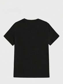 It's Official I'm The Favorite Son In Law Vintage Casual Digital Print  Pure Heavy Cotton T Shirt - 黑色 - 查看 2
