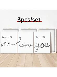 3 cái Thư Đồ Họa Bức Tranh Không Khung - Đen và trắng - Xem 8