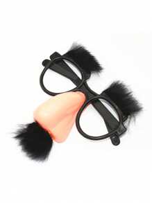 1/2/6 món đồ trang trí tiệc râu lông mày kính trang trí bóng mũi giả râu kính - màu đen - Xem 4