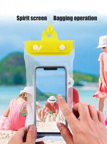 1 Peça Bolsa Impermeável para Telefone Celular com Câmara de Ar Transparente Grossa, Bolsa Impermeável de Deriva na Praia, Estojo Impermeável para Telefone Celular com Tela de Toque