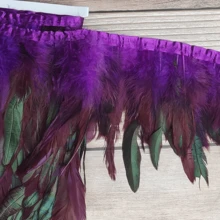 1 metro 1 pieza de plumas de estilo moderno, ribete de tela exquisito de plumas Yongji, cinturón de tela hecho a mano, accesorio de arte de enchufar, decoración de escenario, material para atrapasueños, varita para gatos, ropa, disfraces, accesorios para fiestas y tocados