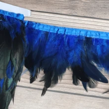1 metro 1 pieza de plumas de estilo moderno, ribete de tela exquisito de plumas Yongji, cinturón de tela hecho a mano, accesorio de arte de enchufar, decoración de escenario, material para atrapasueños, varita para gatos, ropa, disfraces, accesorios para fiestas y tocados