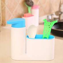 Kitchen Storage Holder 3in 1 Kitchen Storage Rack For Cleaning Rack Washing Sponge Brush Sink Detergent Soap Dispenser Bottle Kitchen Organizer Gadget Home Bathroom Decor Summer - Hand Press Bottle - View 7