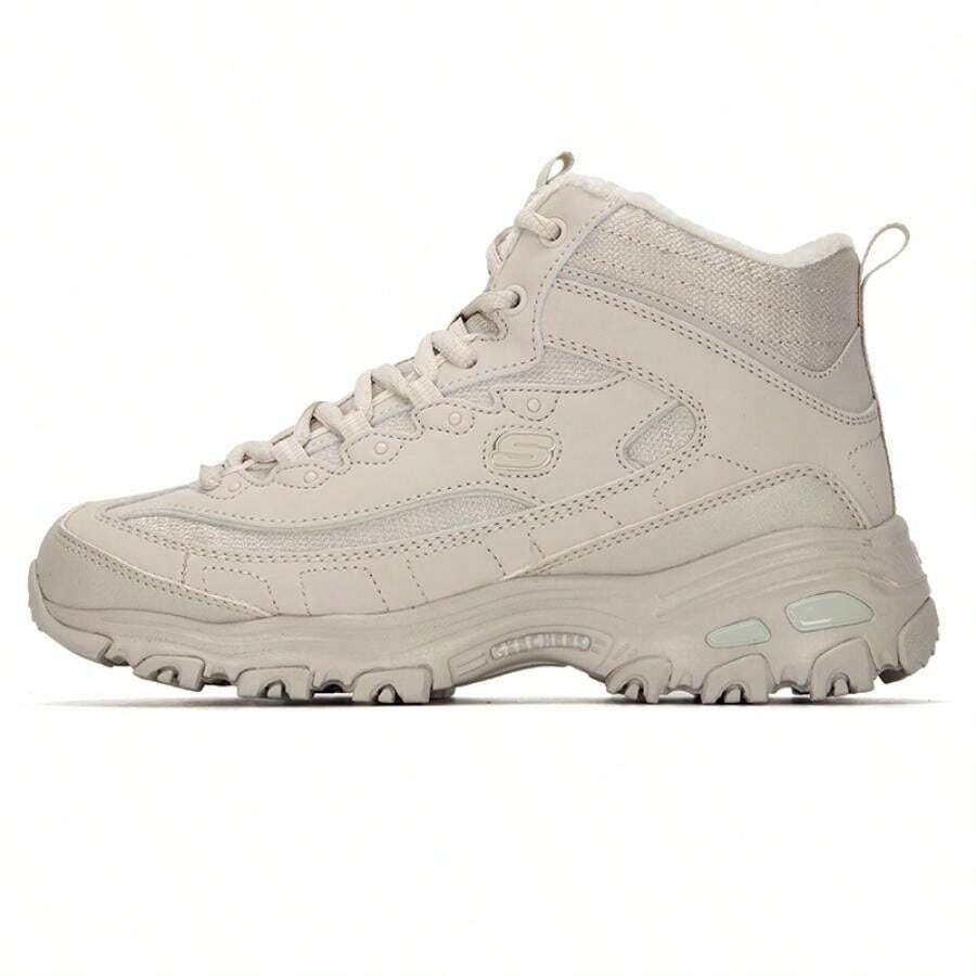 Skechers Women Thickened Panda Pattern Sneakers, High-Top Casual Shoes, Warm Winter Shoes, 167569-NAT - Natural Color - View 1