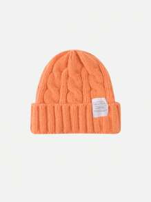 1 件装无檐便帽 - 粗针织、防寒、保暖、百搭纯色针织帽,女士,宽松,秋冬,绿色,时尚 - 彩色 - 查看 24