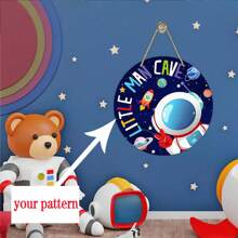 1 Pc Customized Round Wooden Hanging Sign, Custom Front Door Wooden Welcome Sign, Hanging Decorative Sign, Farmhouse Small Door Sign, Customized Welcome Front Door Sign For Coffee Shop, Restaurant, Wooden Housewarming Gift, Customized Decorative Wooden Board Gifts Birthday Graduation,Home Harmony - Multicolor - View 4