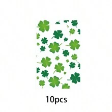 10pcs/20pcs Four-Leaf Clover Gift Packaging Bags, Birthday Gift Tote Bags, Festival Themed Decorations, St. Patrick's Day Decors, Party Supplies