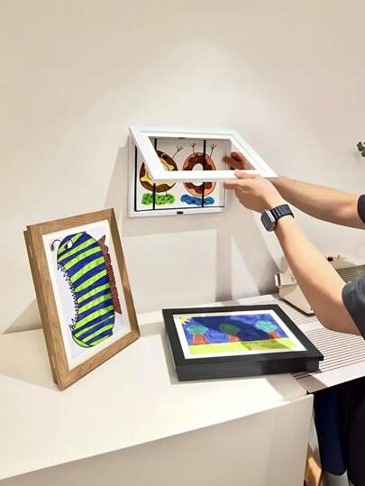 1 套磁性前开可更换相框，用于海报、照片、绘画、图片展示、家庭办公室装饰、壁挂式，适合情人节、新年装饰