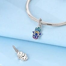 Palm Eye Charm Beads 925 Sterling Silver Palm Spinning Eye Charms Pendant Fit Original Bracelet Necklace Fine Jewelry Making DIY Perfect Gift