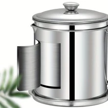 1 cái nồi lọc dầu bằng thép không gỉ - Bạc - Xem 6