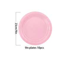 10pcs/20pcs/50pcs,LightPink PaperPlates And Napkins, Pink Disposable Plates Suit Pink Tableware, Pink Party Decorations Bath Graduate Day Party Supplies Paper Tray Dinner Dessert Tray Decorative Paper Tray Bulk Party, Holiday, Picnic