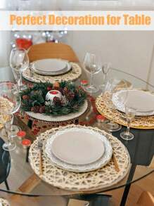 50 张圆形白色纸巾，一次性蕾丝纸巾适用于工艺品、餐具装饰、派对、婚礼、蛋糕、甜点、烘焙、烧烤、油炸食品、节日派对、婚礼、万圣节、圣诞节 - 彩色 - 查看 7