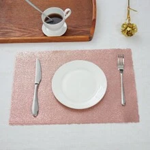 1 peça de jogo americano de folha de ouro de PVC oco de estilo europeu de luxo, design minimalista de cor sólida, formato redondo/quadrado, adequado para casamento, festa, feriado, restaurante de estilo ocidental, banquete de hotel - Multicolorido - Ver 14