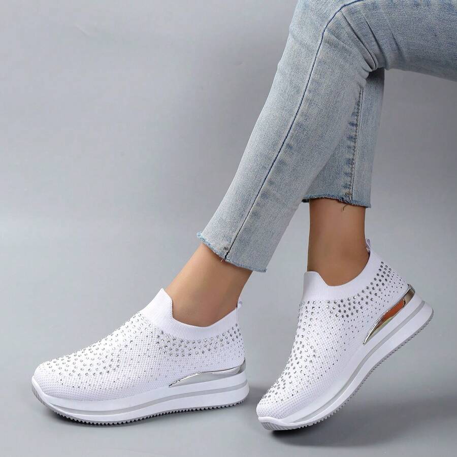 Pantofi sport casual pentru femei, cu încălțăminte, talpă groasă, comozi, respirabili, pantofi de alergare