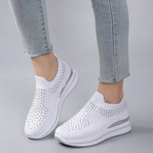 Pantofi sport casual pentru femei, cu încălțăminte, talpă groasă, comozi, respirabili, pantofi de alergare