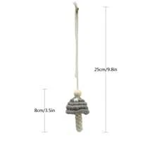 1 szt. Boho Style Makrama Grzyb Dekoracja, Ręcznie Tkany Mały Grzyb Wiszący Ornament, Dekoracja Samochodowa
