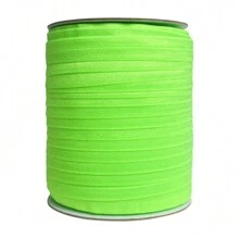 BRISTLEGRASS Plain Fold Over Elastic FOE 5/8" 15mm 5/8" 3/4" 1" 15mm 20mm 25mm Solid Shiny Spandex Satin Band Tape Headband Bracelet Hair Tie Underwear Dress DIY Sewing Trim
