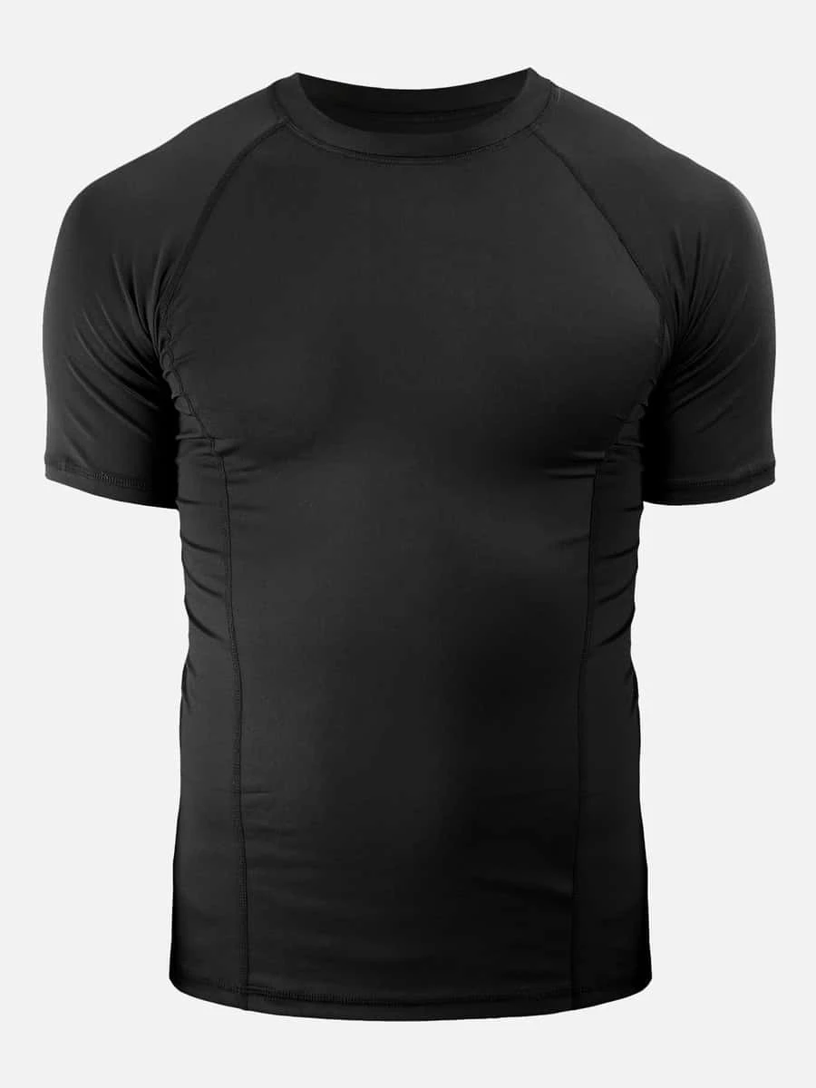 Camiseta básica negra de compresión - Negro - Ver 1
