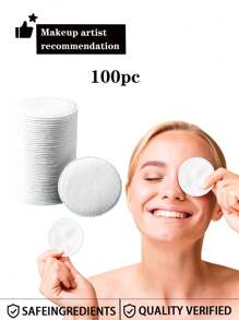 100pcs/50pcs Unisex Disposable Round Makeup Remover Pads, 6*6cm Disposable Skincare Cleansing Bags, Soft-Textured Makeup Remover Wipes For Nail Polish Removal, Makeup Removing Pads, Face Wash, Travel Portable Set, Suitable For Facial Care, Makeup, Skincare, Home Or Travel, Wedding, Party, Birthday, Women's Gift, Best Friend, Teacher, New Year, Christmas, Halloween Gift