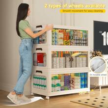 29-140GAL Stackable Storage Bins With Lids, Stackable Storage Bins With Wheels & Handles, Collapsible Closet Organizer And Storage Containers,Room Decor,Home Decor - 4 Layers - View 5