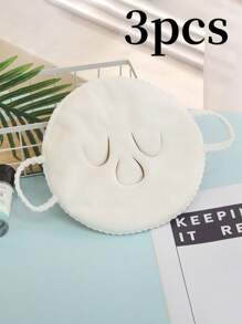 1/3/5/10 piezas Mascarilla facial de paquete caliente, toalla facial de cuidado de la piel reutilizable de calor y frío, toalla facial, toalla de paquete caliente, toalla facial de vapor, toalla facial de belleza conveniente, paquete húmedo, calentamiento, absorción de agua, toalla suave, toalla, toalla facial de máscara con colgador de oreja de tres agujeros, toalla facial de coral grueso, dispositivo mágico de humectación facial y paquete húmedo, regalo de San Valentín para mujeres, cumpleaños, novio, novia, decoración del hogar y el baño, verano, vuelta al colegio para salón de belleza y hogar