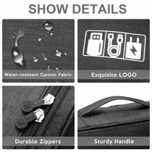 1pc Simple Data Cable Zipper Storage Box, Lightweight Portable Travel Electronic Accessories Bag, Tools Box For Watch, Travel Supplies, Electronics Storage Travel Universal Multifunctional Digital Product Storage Case Waterproof Electronic Accessories Storage Box Multifunctional Digital Product Storage Bag For Cables, Charger, Cell Phone, USB, SD Card, Hard Drive, Power Bank School College Electronic Bag Portable Charger Charger Case Headphone Case Cable Bag Cable Organizer Digital Camera Camera Case Camera Bag Cannon
