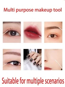 100/300/500pcs Disposable Super Thin Lint-Free Wood Makeup Mascara Applicator Brushes-Unscented