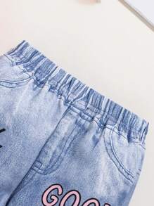 春夏女宝宝粉色罗纹吊带背心+裤子套装，适合休闲户外穿着