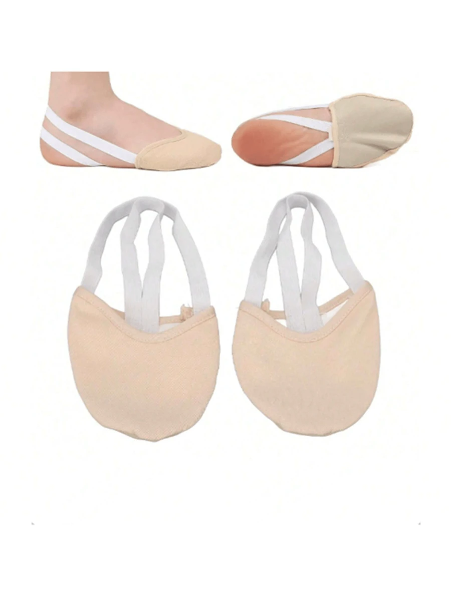 Giày Ballet Nữ, Nhạc trữ tình, Khiêu vũ, Thể dục nhịp điệu, Đế dệt kim, Dép xỏ ngón, Chân váy thi đấu thể dục Thông, Size S 36-37, Giày nữ, Màu be