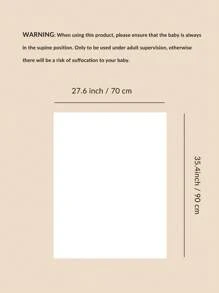 1 件婴儿针织毯带刺绣装饰，甜美婴儿襁褓毯，休闲简约风格，适合所有季节