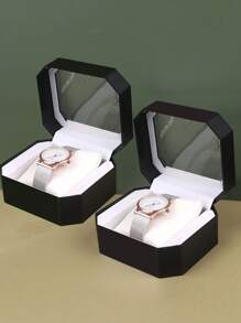 1pc Acrylic Octagonal Watch Display Storage Box, Without Watch - Multicolor - View 14