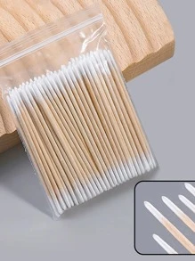 100/300/500pcs Disposable Super Thin Lint-Free Wood Makeup Mascara Applicator Brushes-Unscented