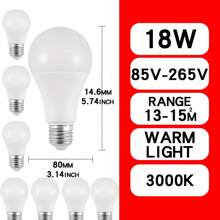4 件/8 件 E27 LED 灯泡交流 220V 240 18W 15W 12W 9W 6W 3W 聚光灯泡 LED 灯适用于家用台灯 - 黃色 - 查看 20