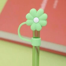 1/4/6/8/9 Stück Cartoon Blumen geformte Silikon Strohhalm Abdeckung für Becher, wiederverwendbare Strohhalm Abdeckung luftdicht und staubdicht, spritzwassergeschützte Strohhalm süße Abdeckung Accessoires Heim Zimmer Dekoration Party - Verschiedenfarbig - Übersicht 14