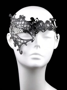 European & American Popular Metallic Baroque Half Face Masquerade Mask For Makeup Parties, Banquets, Birthdays, Headdress - 24-1118 F - View 8