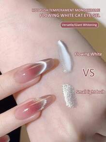 annies 16毫升/1瓶 畅销全息白色猫眼指甲油，新款瓷白色仿珍珠猫眼美甲DIY - 彩色 - 查看 2