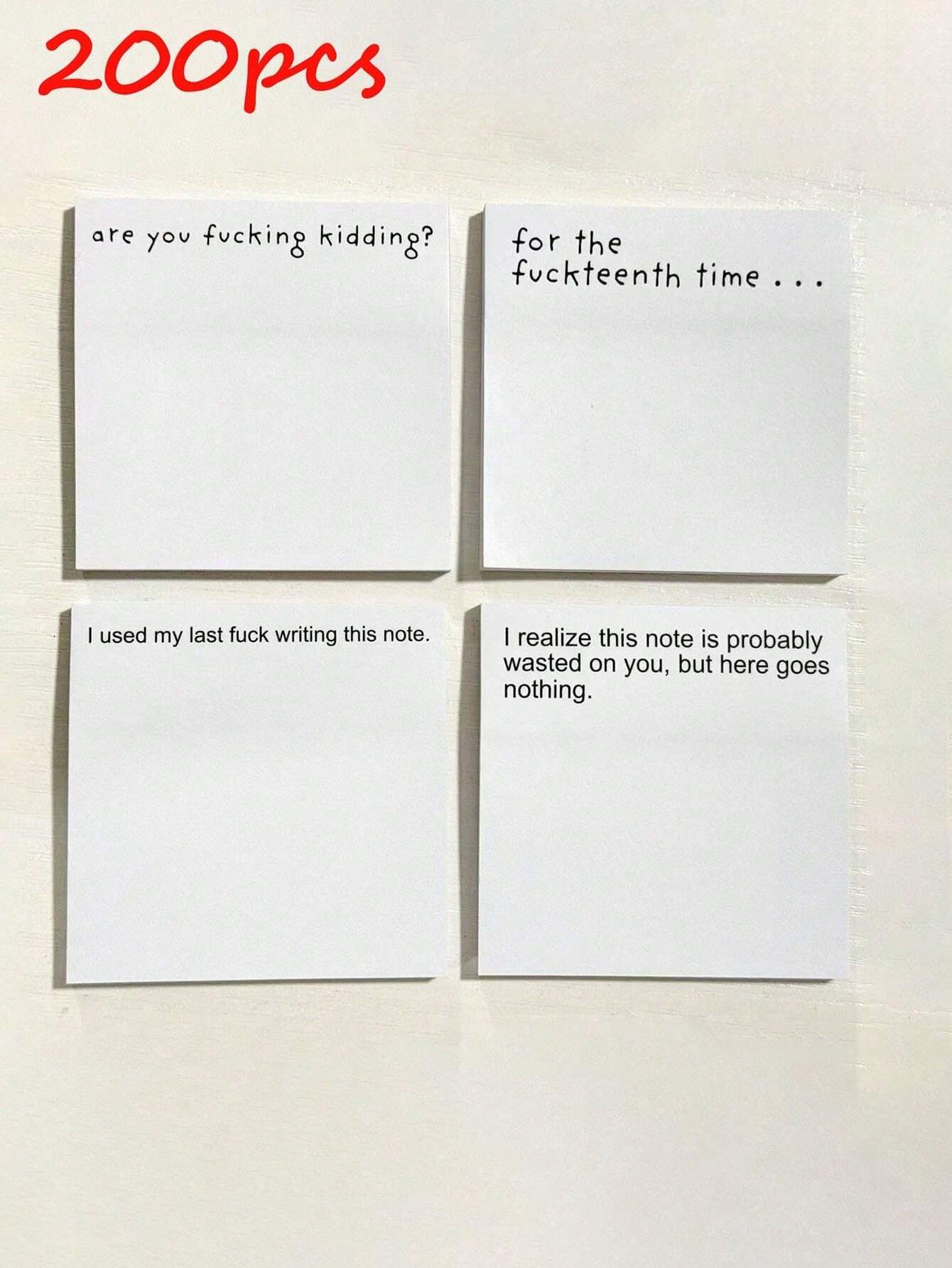 4 Packs Of 200pcs/Pack Fashionable Funny Sticky Notes, Suitable For ...