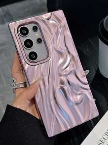 Wrinkle Matte Case Compatible With Samsung Galaxy S25 Ultra S23 Fe 24 Plus Waterproof Shockproof Anti-Fall Scratch Resistant - Pink - View 2