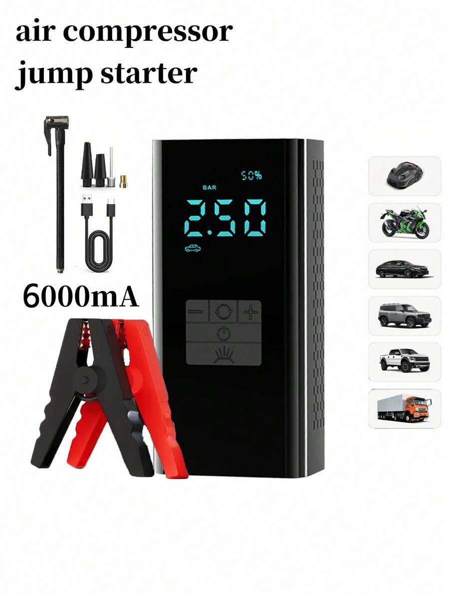 4500A Starthilfe Powerbank Mit Kompressor - Multifunktions-Gerät Für Auto-Pannen