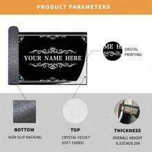 1pc Personalized Doormat With Anti-Slip Silica Gel Bottom, Customized Carpet Mat With Your Photo & Text-Soft, Durable, Washable Customized Entryway Themed Mat-Custom Personalized Gift- Housewarming, Birthday Gift Home Bathroom Decor Fall Decor Back To School