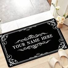 1pc Personalized Doormat With Anti-Slip Silica Gel Bottom, Customized Carpet Mat With Your Photo & Text-Soft, Durable, Washable Customized Entryway Themed Mat-Custom Personalized Gift- Housewarming, Birthday Gift Home Bathroom Decor Fall Decor Back To School